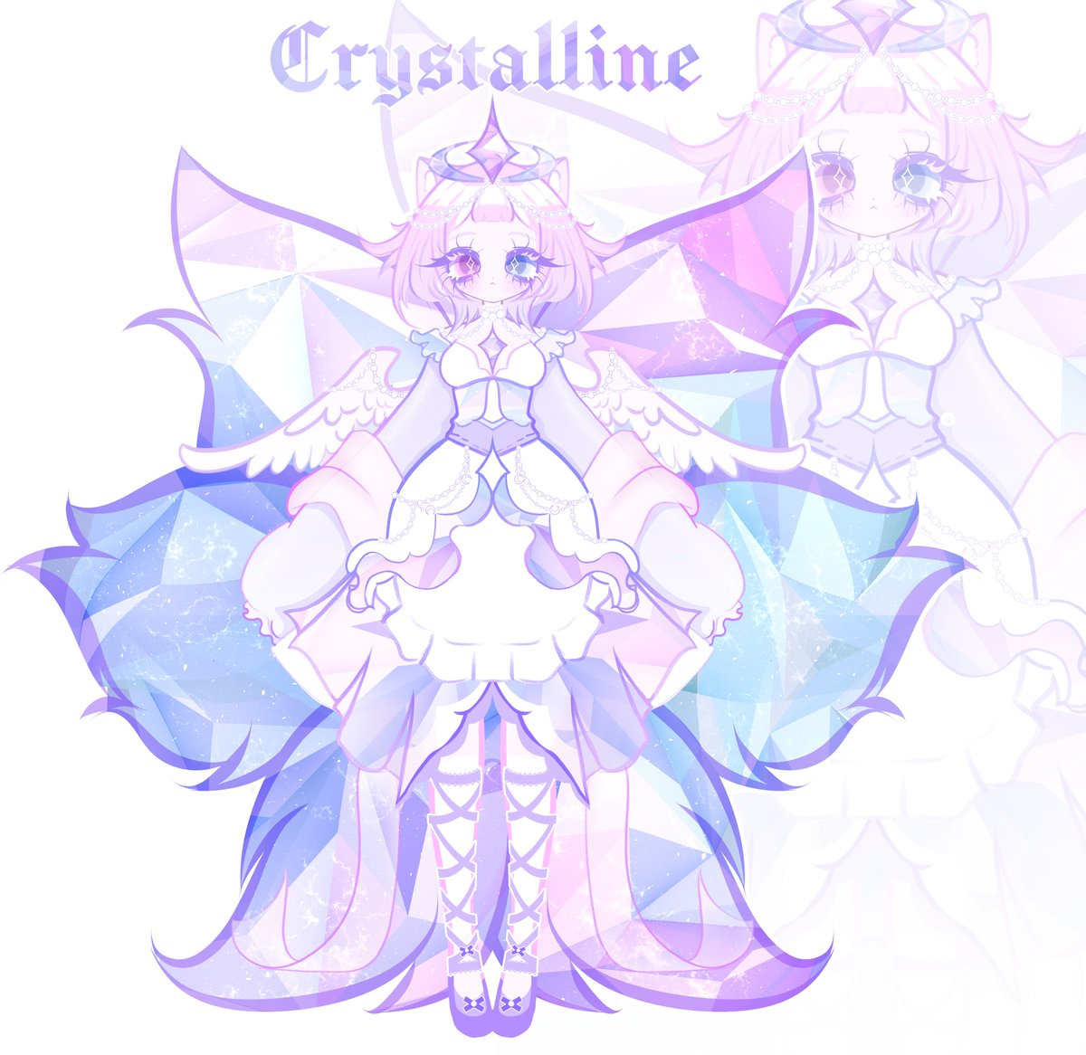wrenity_'s tweet photo. ─ ⊹ ⊱ Crystalline⊰ ⊹ ─
SP: $90
Commercial and Vtuber use included

test adopt on a new base ;-; 
#adoptable #adopt https://t.co/L84NhJSjzs