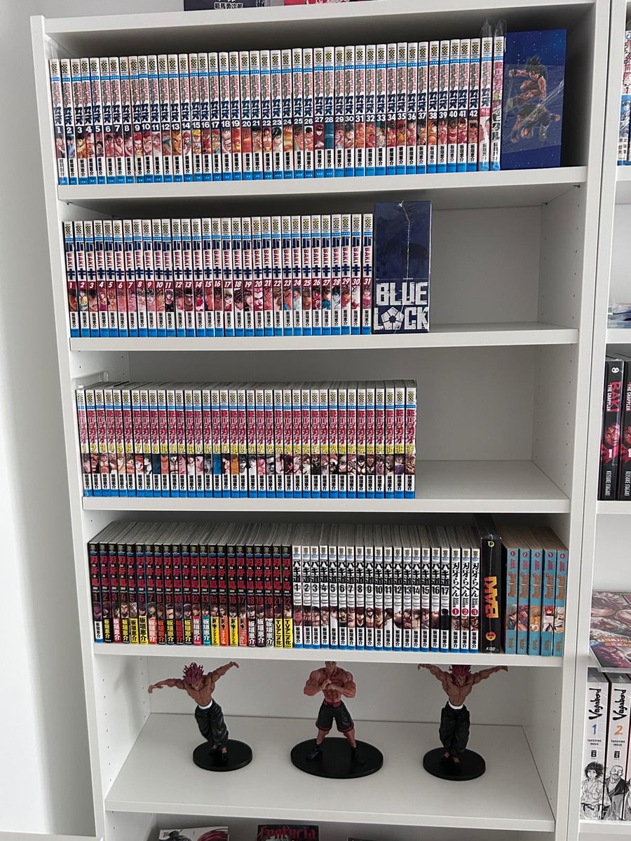 kuma94's tweet photo. ✅Baki poster SIGNED by Keisuke Itagaki
(Gejo Saikyo Baki Expo
Sendai 2023)

✅The entire Baki Manga (mainline) from 1991-today  

✅Baki TCG from 2001 version 1.00 SEALED

✅My almost up to date shelf without 
the latest editions 🌚 (2-3 months ago)

PS: READ BAKI PLS 🙏🙏 https://t.co/pUFdCIMSzf