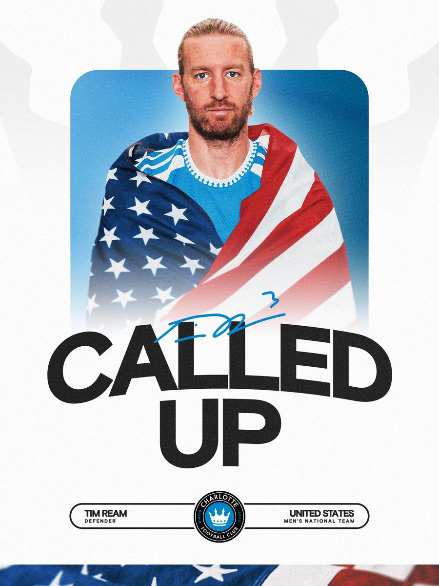 CharlotteFC's tweet photo. Returning to the World's biggest stage 🫡🇺🇸 

Tim Ream has officially been named to the @USMNT FIFA World Cup 2026 roster! https://t.co/71ZOFwHMhK