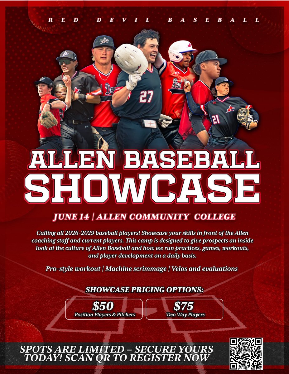 JustCallMe_Duce's tweet photo. June 14th!! Come showcase your skills in front of the Allen staff and players.

2026-2029 grads + transfers are all welcome. Don’t miss the opportunity to compete and be seen. 

https://t.co/Ak8QwbYdsR https://t.co/6md0cXHlpt
