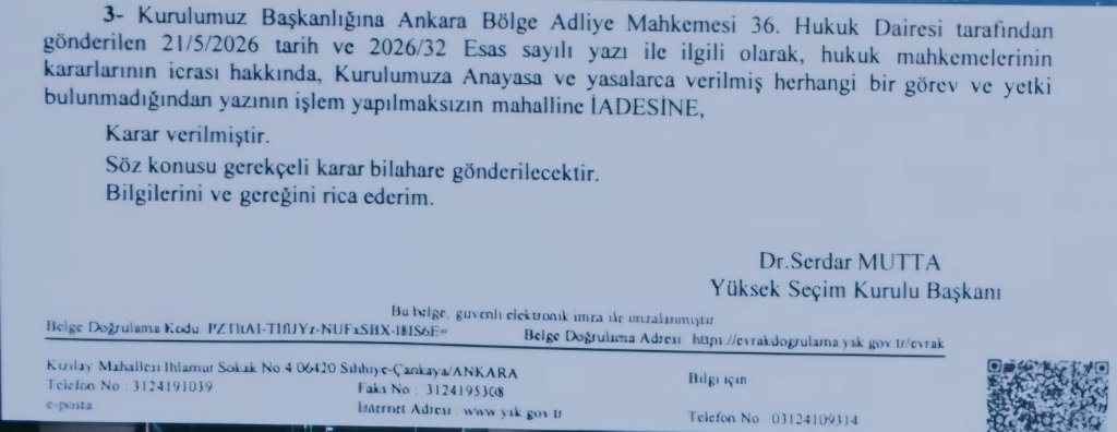 BLUE_X69's tweet photo. @kilicdarogluk Mazbata kimde ,Özgür Özel'  de sen kimsin. YSK 36.hukuk dairesine ne yazmış bak . Adının Kemal olmasından hiç utanmıyormusun. https://t.co/oJ4YfZSemp