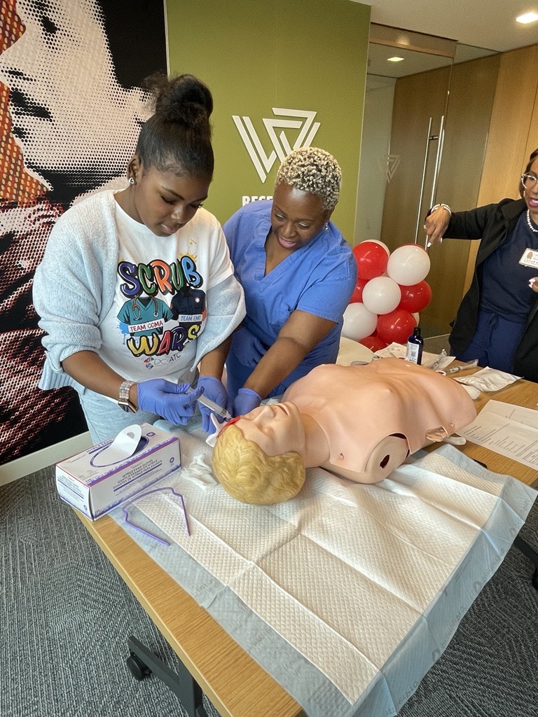 OSSEDC's tweet photo. Amazing day at Scrub Wars! 

Supt. Mitchell joined our Ward 8 Advanced Technical Center students for a high‑energy, hands‑on showdown testing their healthcare skills. Huge thanks to our partners for powering real‑world simulations. Proud of our scholars for showing up &amp; shining! https://t.co/lMbNdeWbNs