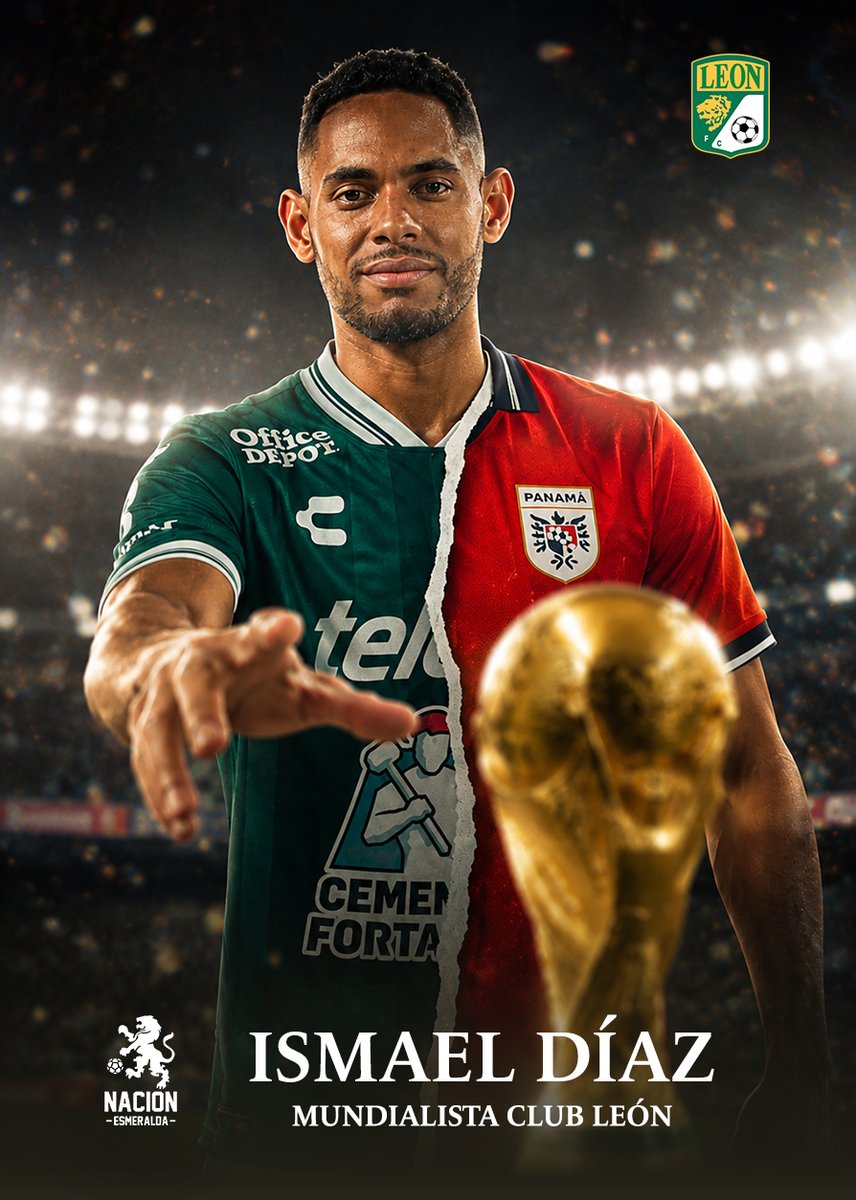 NacionEsmeralda's tweet photo. 🏆🇵🇦 Ismael Díaz de León asistirá a una Copa del Mundo cómo futbolista activo del Club León, hoy se confirmó su presencia en la lista definitiva de la selección panameña.

Aquí el recuento del resto de futbolistas que ha asistido a una justa mundialista defendiendo los colores de la Fiera, por @Christi6179520 

https://t.co/BcXBy48165