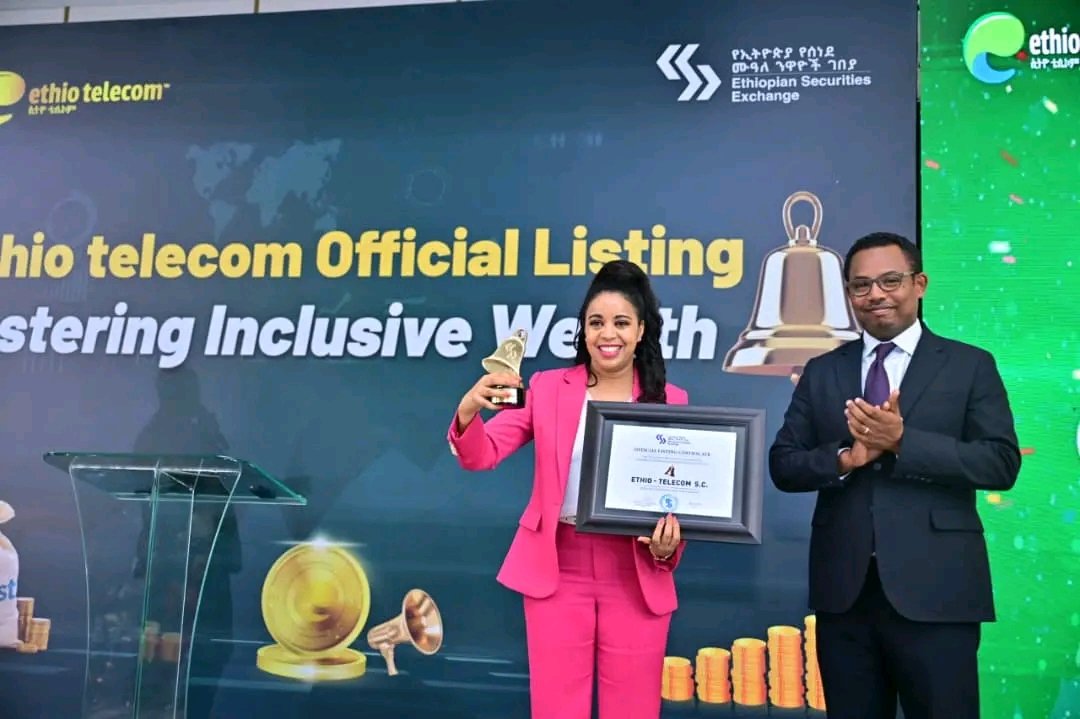 fanatelevision's tweet photo. 🇪🇹 Ethio Telecom Makes Historic Entry into Capital Market with Listing on Ethiopian Securities Exchange

#Ethiopia #ESX 

https://t.co/lf36H4id1R https://t.co/qEFxPaLPzb