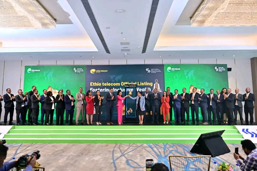 fanatelevision's tweet photo. 🇪🇹 Ethio Telecom Makes Historic Entry into Capital Market with Listing on Ethiopian Securities Exchange

#Ethiopia #ESX 

https://t.co/lf36H4id1R https://t.co/qEFxPaLPzb