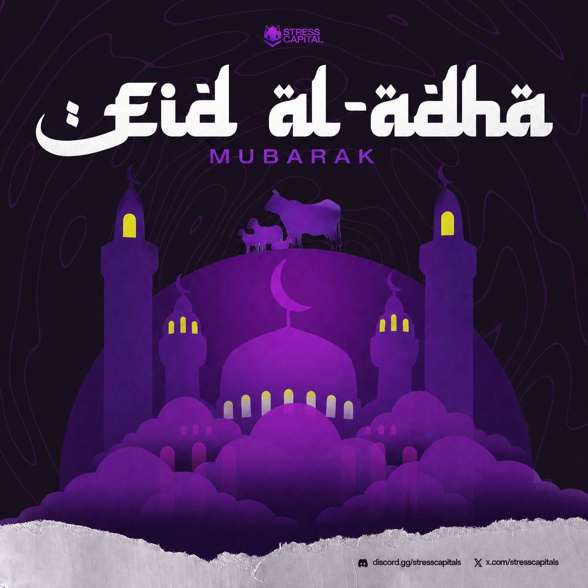 StressCapitals's tweet photo. Eid Mubarak 1447H

May your sacrifices this Eid bring you prosperity and abundant blessings to everyone!