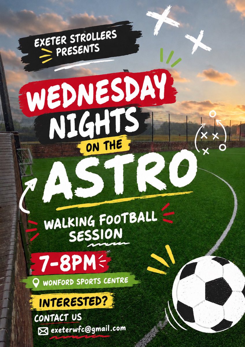 ExeterWFC's tweet photo. Tomorrow evening #walkingfootball https://t.co/wfR9IYIrAh