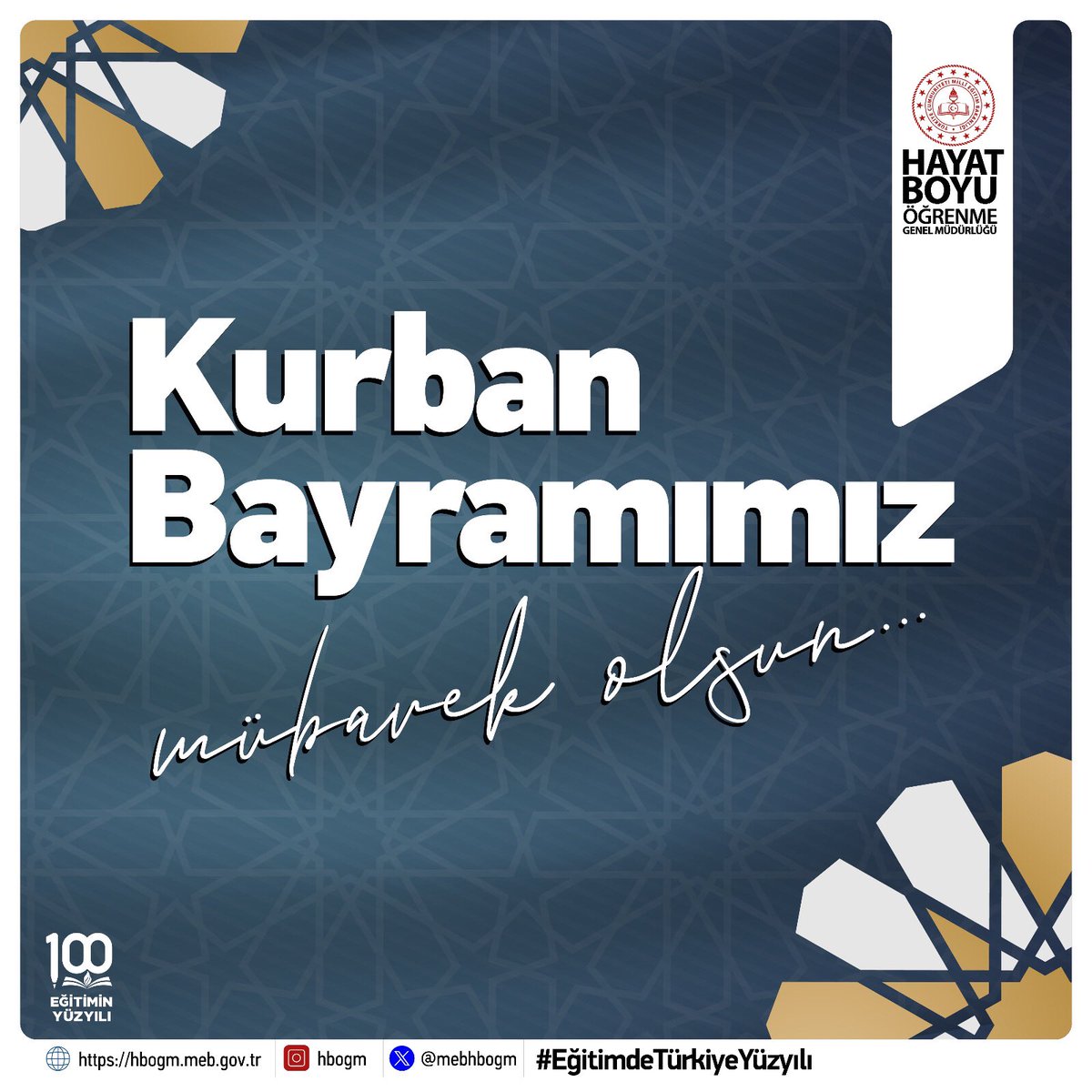 mebhbogm's tweet photo. Kurban Bayramı’nın ülkemize, İslam âlemine ve tüm insanlığa iyilikler ve hayırlar getirmesini diliyoruz.

#HayatBoyuYanınızdayız 

@tcmeb
@Yusuf__Tekin 
@CelileErenOKTEN 
@topogluemre https://t.co/LzNmZZTQEk