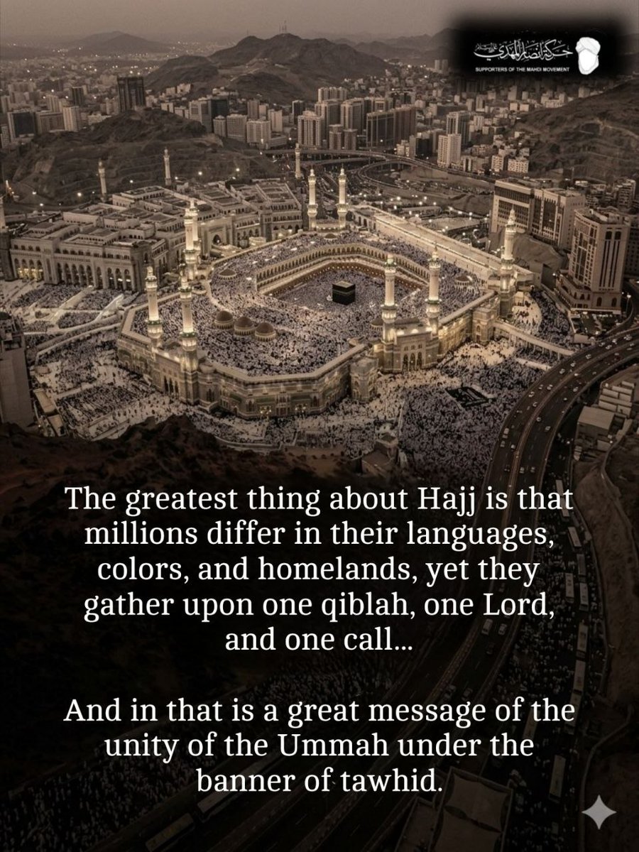 The_TruePromise's tweet photo. The greatest thing about Hajj is that millions differ in their languages, colors, and homelands, yet they gather upon one qiblah, one Lord, and one call…

#hajj_is_worship_need_no_permit
#saudi_hajj_oppression 
 #hajj2026 https://t.co/Gjdvubh6Q6