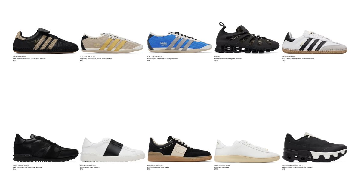 SOLELINKS's tweet photo. Ad: New Arrivals via SSENSE

Mens:https://t.co/vEgJ2s6uuK
Womens:https://t.co/UaQGll2PzN https://t.co/BwTXit4Jze