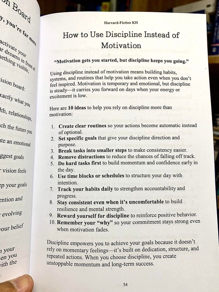 CuriousMindsHub's tweet photo. How to use Discipline Instead of Motivation https://t.co/bFoc6ydk1m