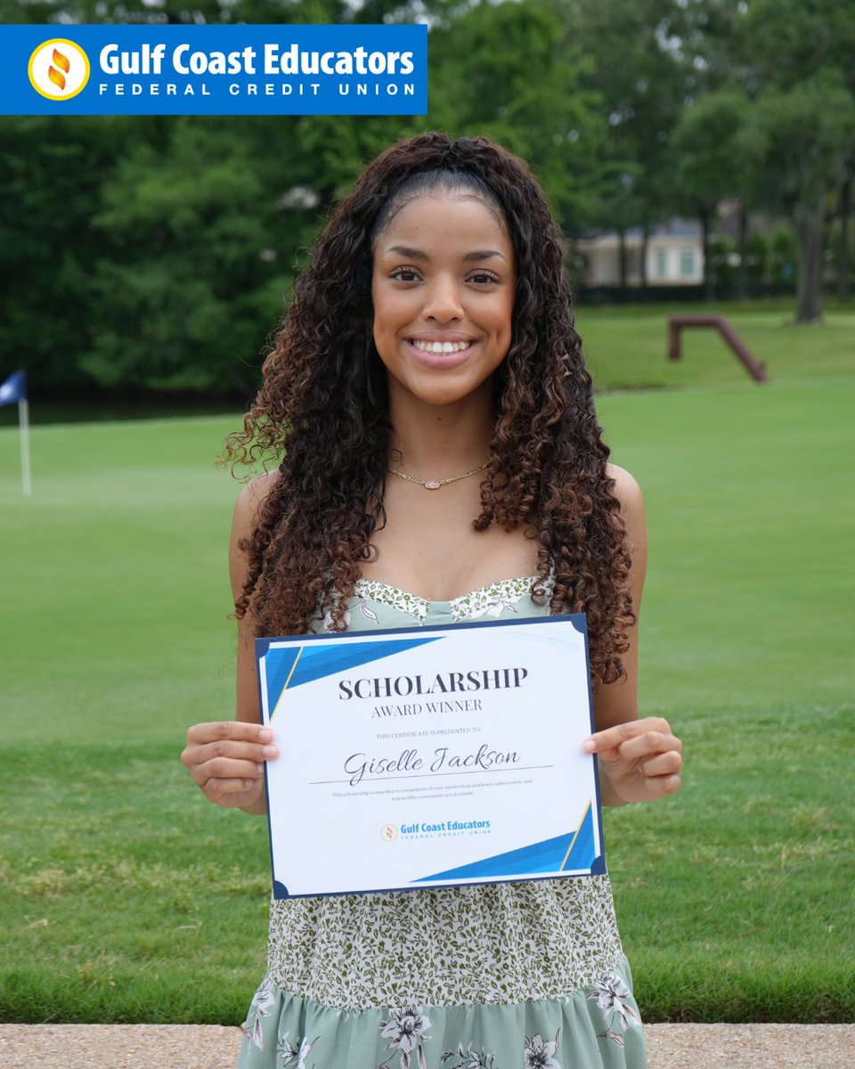 GCEFCU's tweet photo. Congratulations to one of our 2026 Scholarship Recipients, Giselle Jackson from Ball High School in @galvestonisd! 🎓

We were honored to recognize our scholarship recipients during our annual Scholarship Luncheon, where we awarded four outstanding students for their hard work, dedication and academic achievements.🎉

Through the GCEFCU Scholarship, each recipient will receive $500 per semester for four years to support their higher education journey!📚

Congratulations Giselle Jackson! We wish you continued success on your academic career!