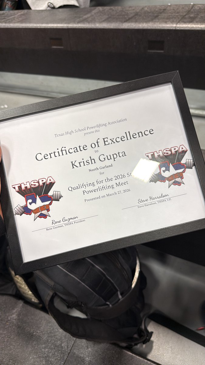 Krishidk6513's tweet photo. 7th in the state at Texas High School Powerlifting Association State Championships.
1045 total at 132lbs.
325lb bench at 15 years old.
Grateful for the journey, but this is only the beginning.💪⚡ #THSPA #Powerlifting @CoachDC940 @Kscott9983 @ChaceGreatness @trucker89 https://t.co/iHymuOhJho
