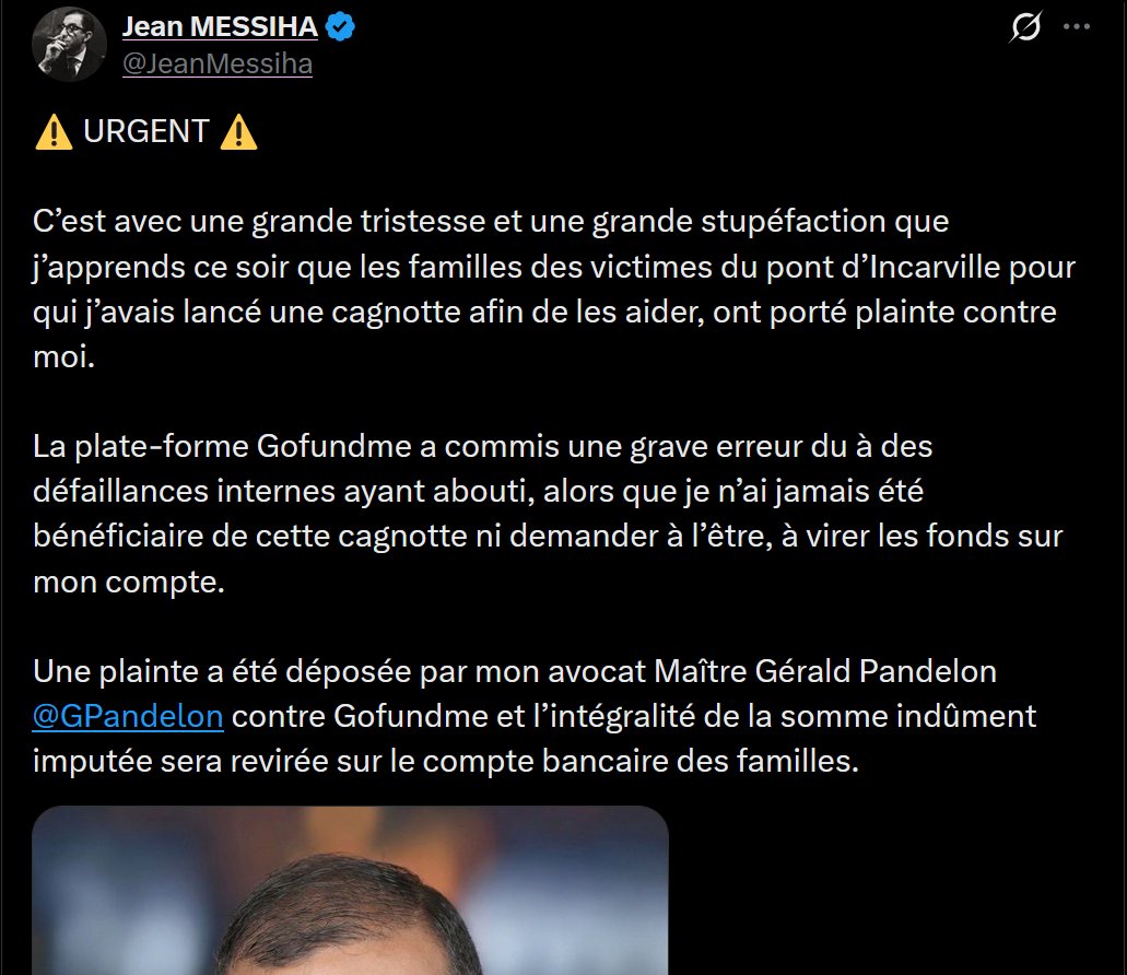 TeaBow_Twitch's tweet photo. @ImpactMediaFR Ça fait deux ans que c'est sur son compte, mais il rend l'argent que quand il est pris la main dans le sac par les familles des victimes.
Ce serait très drôle que Gofundme démente totalement sa version des faits. https://t.co/g7Skjd3XTs