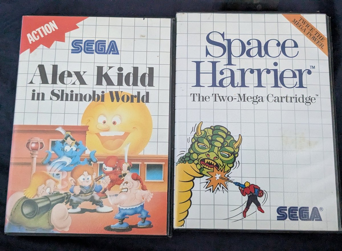 MasterMarkIII's tweet photo. New arrivals from the Retro-Börse in Baunatal. Finally I have Alex Kidd in Shinobi World CIB😁 

#sega #mastersystem #retro #AlexKidd #8bit https://t.co/vusDUosmKV
