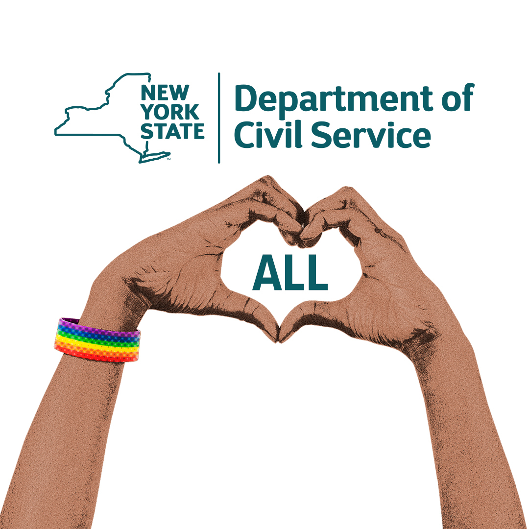 NYSCivilService's tweet photo. #TeamCivilService joins the State of New York in celebrating #Pride month! 

At the Department of Civil Service, we aim to honor this legacy by working every day to build a diverse, inclusive, and equitable state workforce. #HappyPrideMonth🌈🌈 https://t.co/A5kp3vnhxS