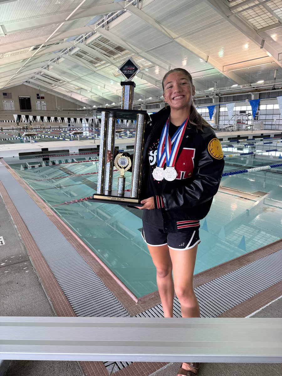 FBISDAthletics's tweet photo. Congratulations to our Fort Bend District Swim Teams, Austin, Dulles, and Travis! They've been named the Finnegan Chevy Spotlight Team of the Week for their outstanding performance at the 2026 UIL 6A State Swim and Dive Championships.  Congratulations, Team! https://t.co/PkWtIorEDt