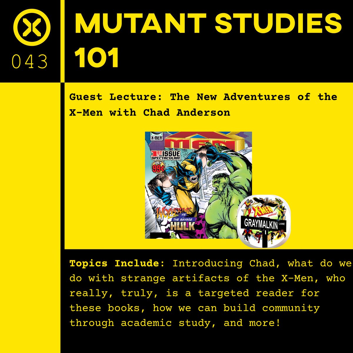 Mutant101POD's tweet photo. It’s all new! It’s all different, it’s vaguely connected to a tv show? On today’s lecture, Morgan needed to call in a sub, so Chad Anderson of Graymalkin Lane joins Dean to discuss X-Men: The Continued Adventures. Listen now!! https://t.co/hONDJntUG6