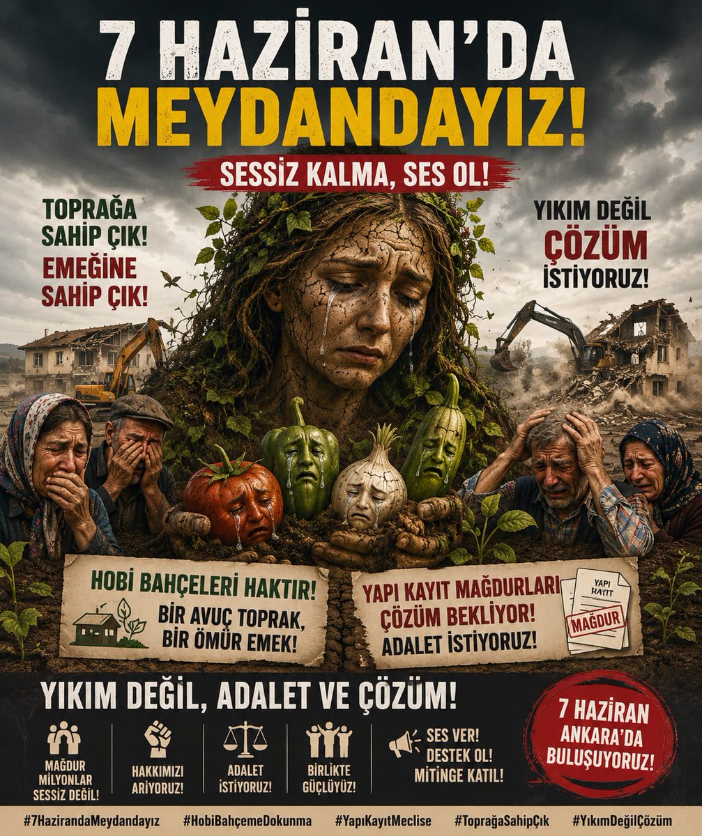 Sibelay91780879's tweet photo. Hobi Bahçesi Haktır, Yapı Kayıt Çözüm Bekliyor!
Toprağa da Emeğe de Dokunma!
Bir Avuç Toprak, Bir Ömür Emek!
Bahçeme Dokunma, Emeğime Dokunma!Hobibahçemedokunma @YapıKayıtMeclise @samiltayyar27 @mustafaciftcitr @ibrahimyumakli @zafersahin06 @ipekozkal @Semamarasli @YS_Turkoglu https://t.co/1URxxJUfZ4