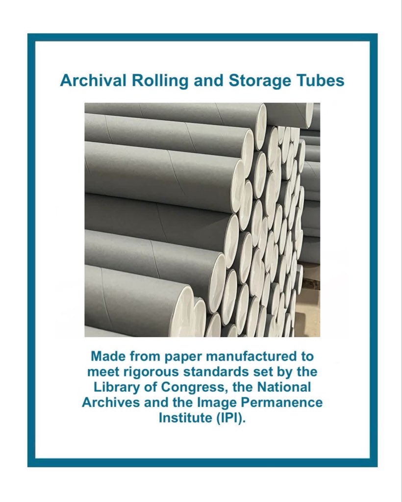 Masterpak2019's tweet photo. Our Archival Rolling and Storage Tubes are ideal for storage and shipping of rare manuscripts, posters, large maps, blueprints, tapestries, carpets, posters, and other paper artifacts. Manufactured in the USA. 
.
https://t.co/agG3GXFyDo https://t.co/e23gKXvC73