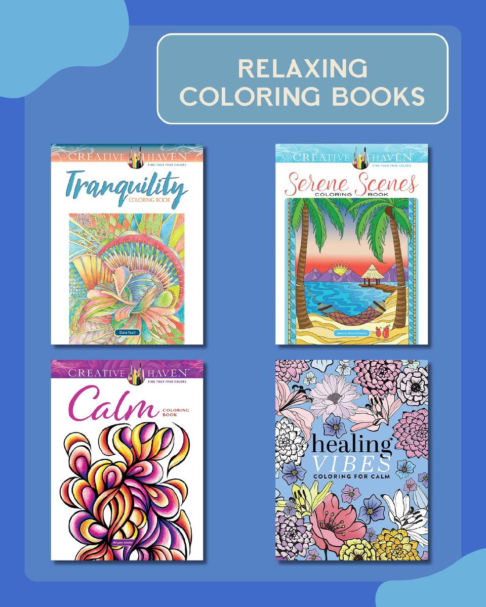 doverpubs's tweet photo. As Mental Health Awareness Month comes to a close, we're sharing some of our favorite book recommendations to practice mindfulness and self-care all year long. Simple acts like reading, journaling, &amp; exploring creativity can be incredibly grounding outlets for stress and anxiety. https://t.co/9UKaFBbNGW