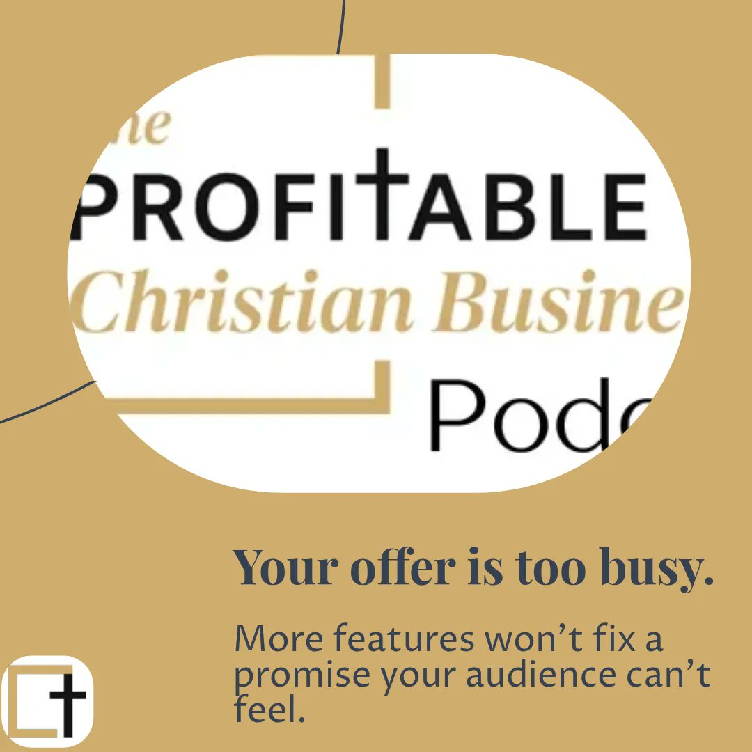 ThriveWithJason's tweet photo. Your offer is too busy. More features won't fix a promise your audience can't feel. We see this all the time with Christian entrepreneurs: the offer sounds impressive, but the buyer still can't tell what life looks like after they say yes. Try this instead: - One Kingdom outcome https://t.co/snHyGrXS06