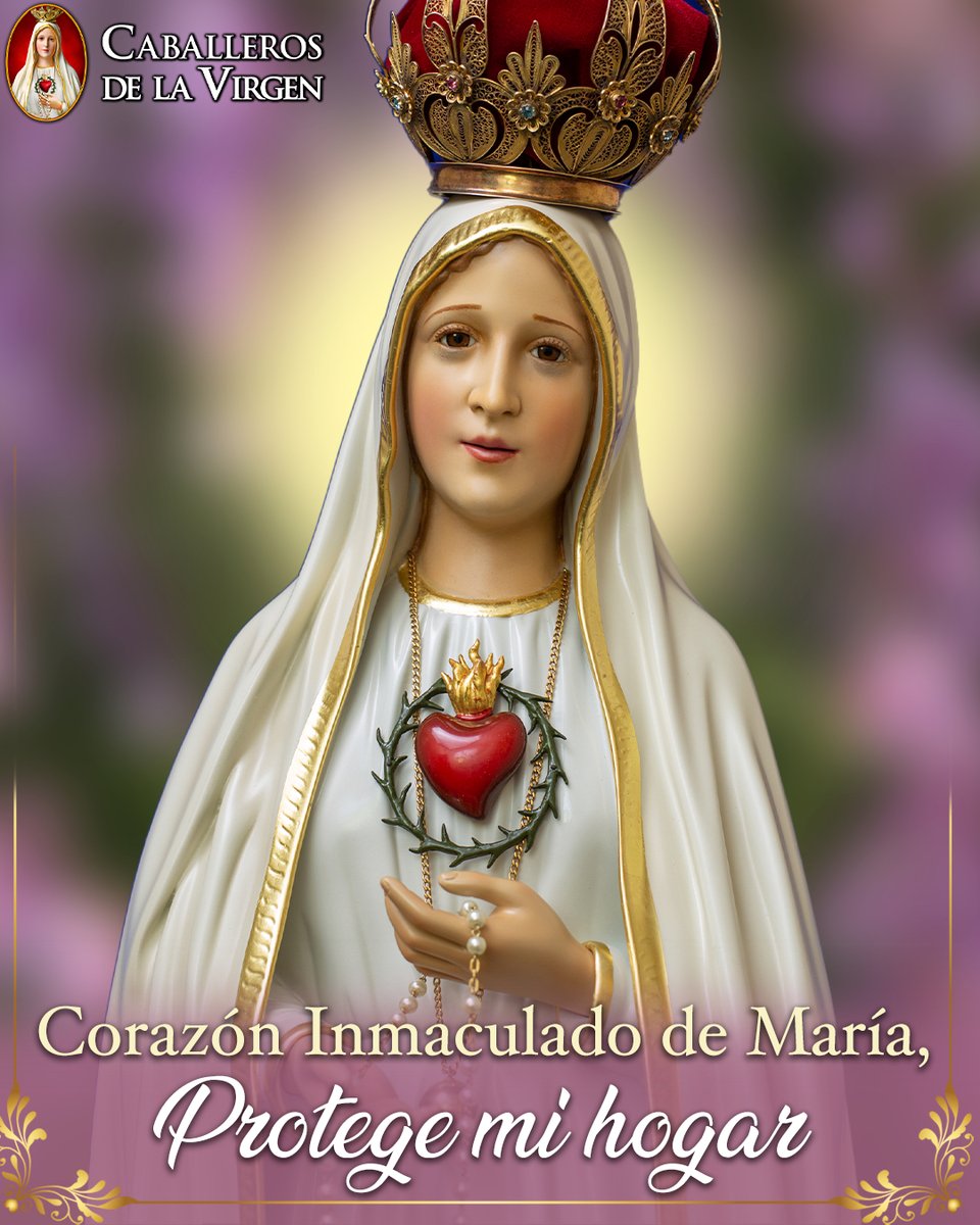 Cab_Virgen's tweet photo. Corazón Inmaculado de María, protege mi hogar y cúbrelo con tu paz maternal. 🌹 https://t.co/3R9xL2uWrP