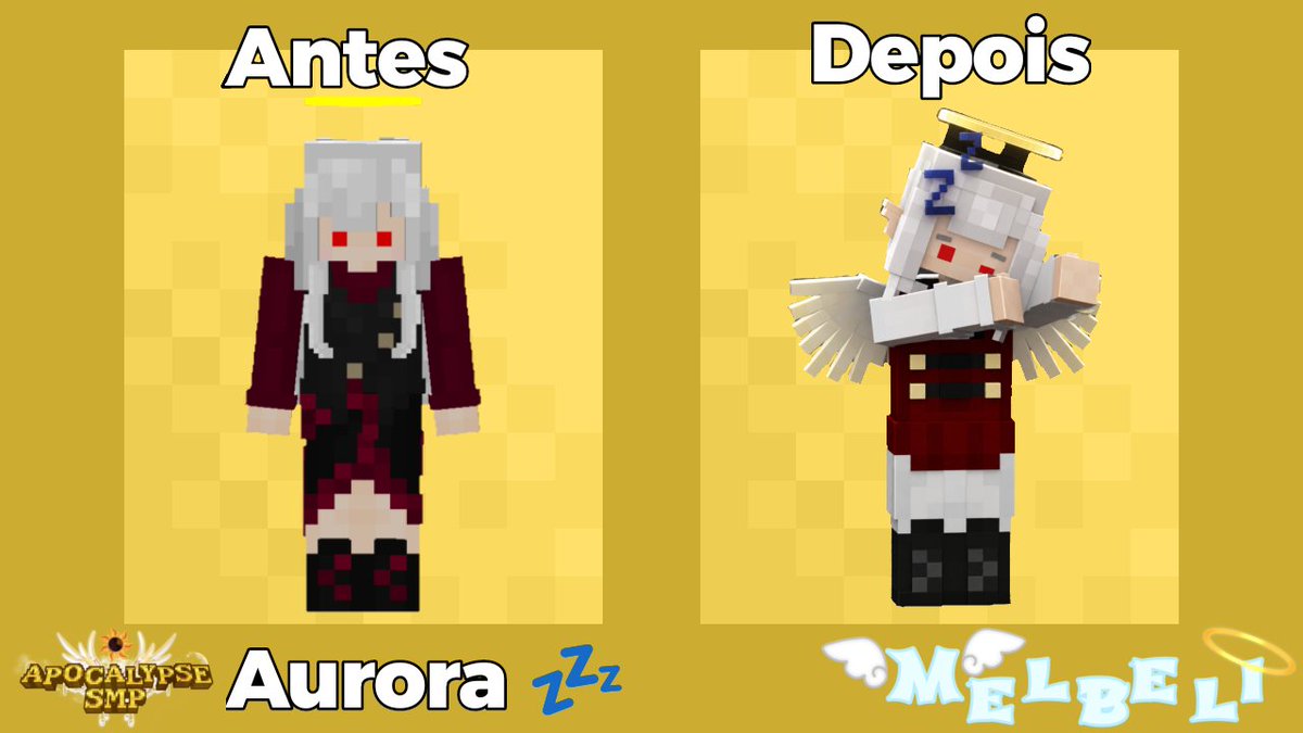 Melbeli2's tweet photo. 💤Rework das skins de um servidor de Minecraft RP 💤
Servidor: Apocalypse SMP
Personagem: Aurora a anja Sonhadora 
(Postarei mais ao decorrer dos dias) https://t.co/d0lbk3CfwN