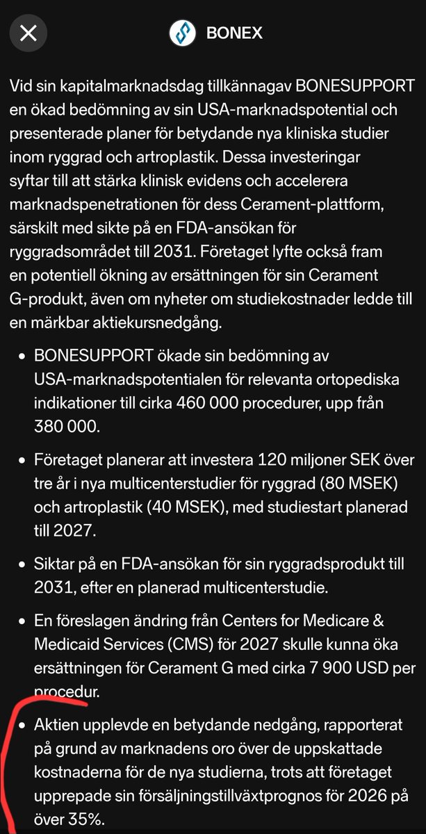 SparGeneralen's tweet photo. #Bonex var ner som mest drygt 12% idag. Egentligen på ingenting annat.
Det är precis på sånt här man ska öka.
Tekniskt var det dessutom ett perfekt läge att öka. Återtest innan vidare uppgång.
#finanstwitter https://t.co/hP6YmPM9jJ
