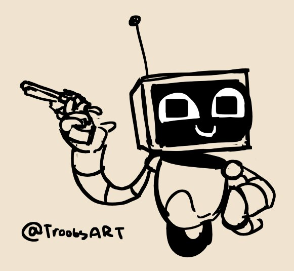 TroobsART's tweet photo. "I love my Desert Eagle .357 Magnum"

Meet Bobby. I'm making a new original cartoon featuring cool things such as Robots and Guns. https://t.co/ggAGJPykhg