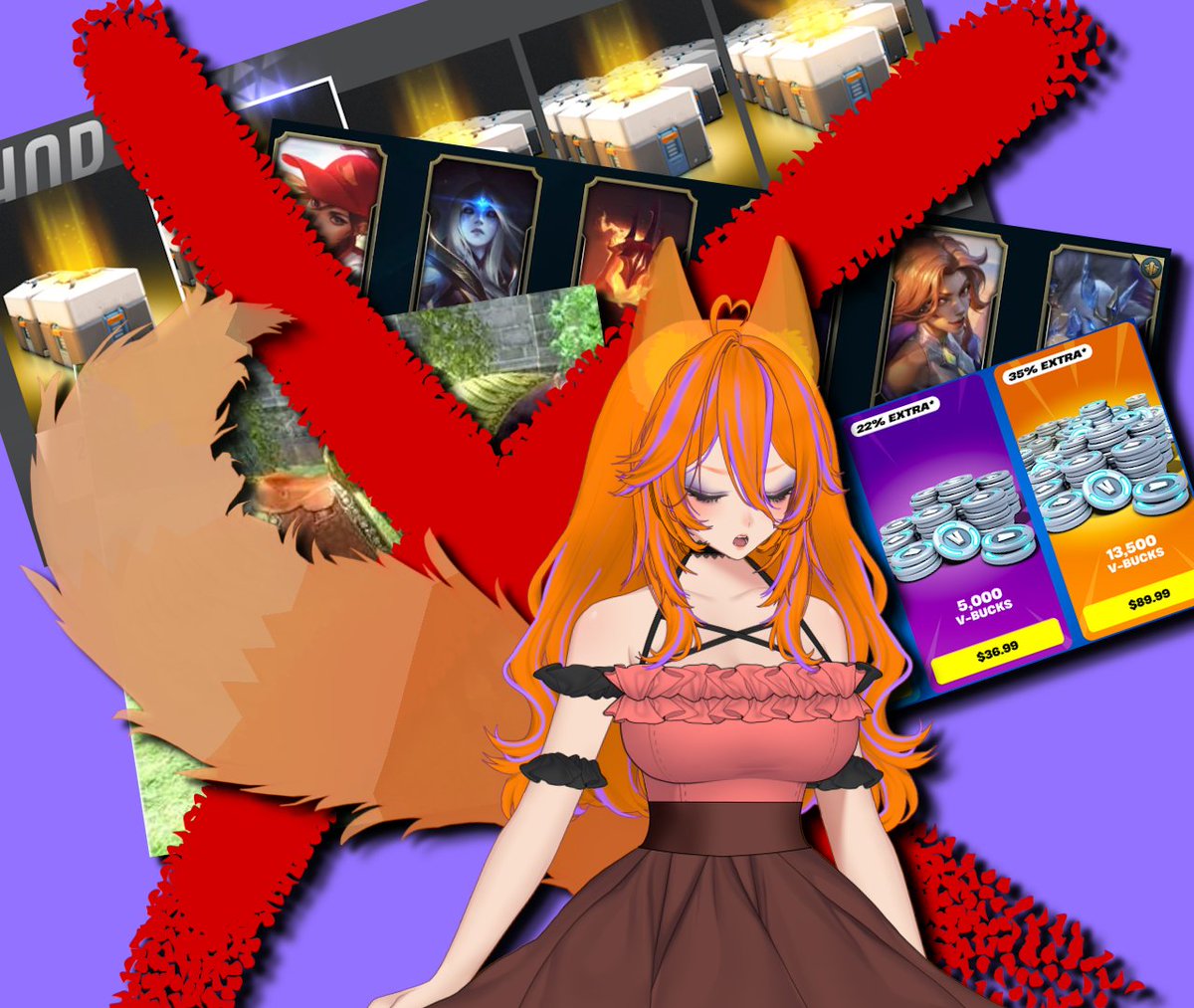 HaibridVT's tweet photo. God there's way too many games that have microtransactions, Skins, purchases for the cosmetics, ingame and out of game, can we please just keep the game IN the game? not editing it with little things? You want extras? Make us UNLOCK them, it was half the fun! 🔒 https://t.co/O52momH7Dk