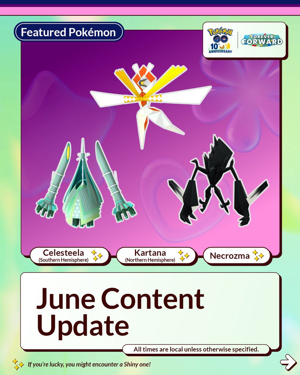 PokemonGoAppIN's tweet photo. June brings a new Season filled with adventures, research, Raid Battles, Max Battles and more in #PokemonGO! 🤩 

Let’s GO! https://t.co/cDeOnSee27