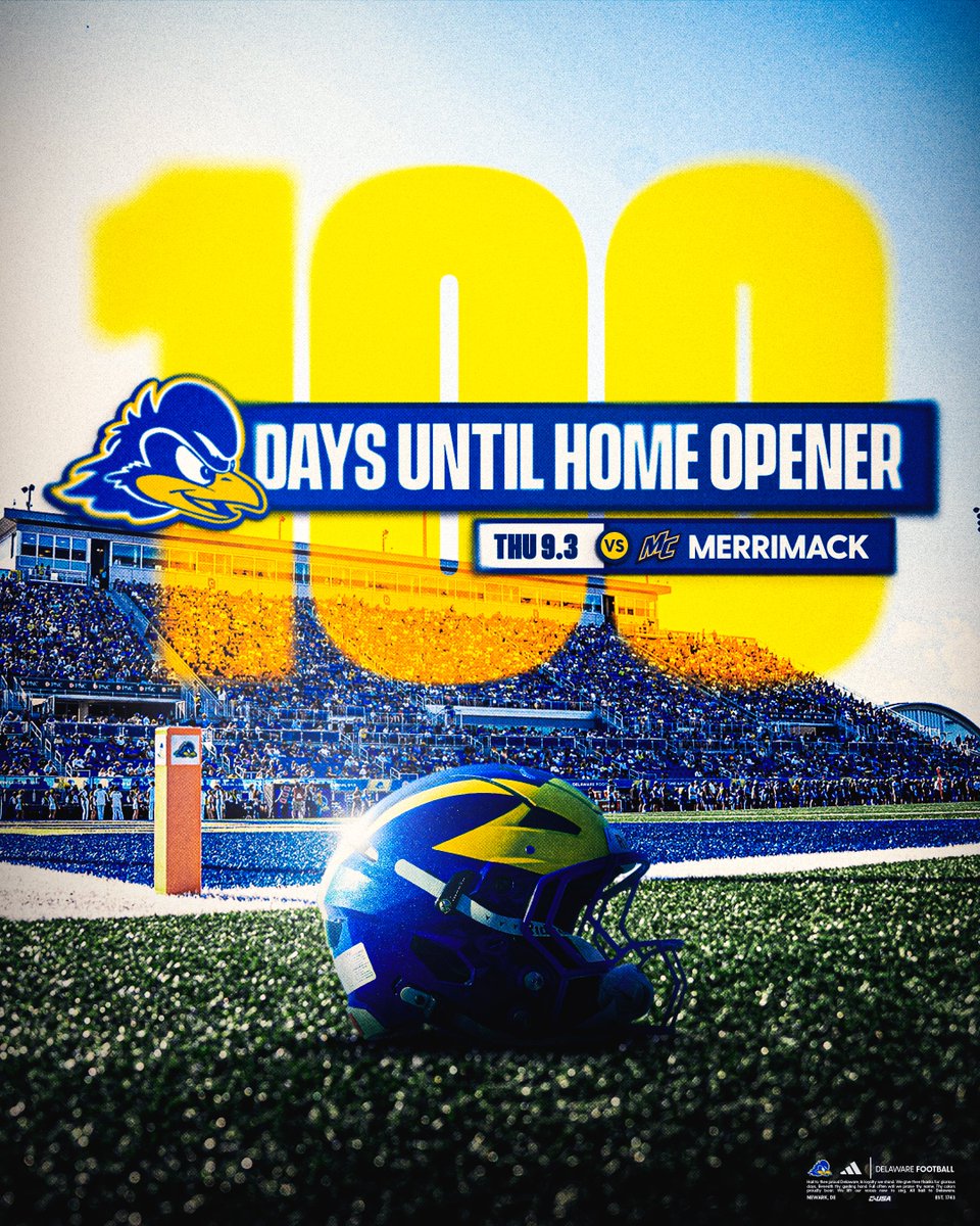 Delaware_FB's tweet photo. 💯 days until we're back 

🎟️: https://t.co/hZIYhO9amz https://t.co/wkZI1Wc6rH
