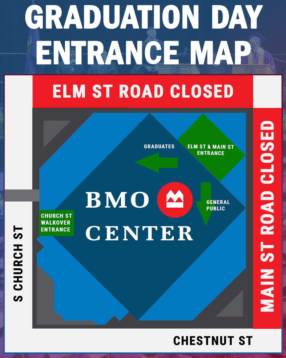 BMOCenter's tweet photo. ‼️KNOW BEFORE YOU GO TO GRADUATIONS‼️

Headed to Rockford Public Schools District 205 Graduations at the BMO Center on May 29 &amp; 30?

Pre-pay Parking >> https://t.co/uNOv1AqJCE
Parking Info >> https://t.co/eR9q7lcJBx
Venue Policies >> https://t.co/9IMjhACN9p https://t.co/UDq4genpYo