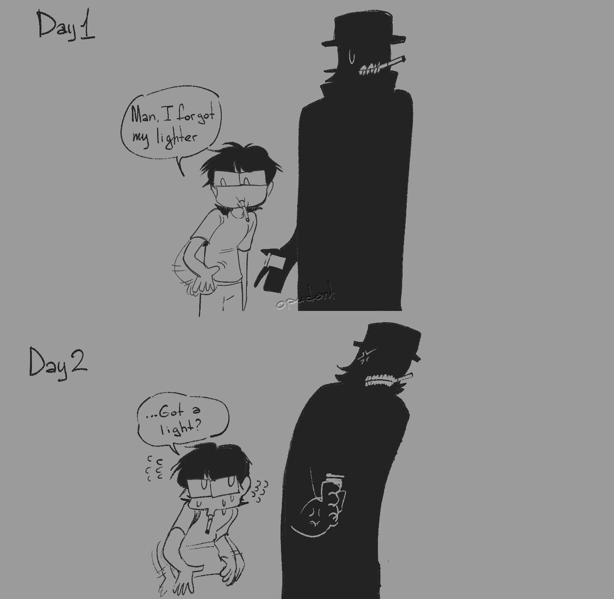 OpudontD's tweet photo. im very forgetful 
#themanfromtheshadow #minecrafthorror https://t.co/SQM2kMxijq