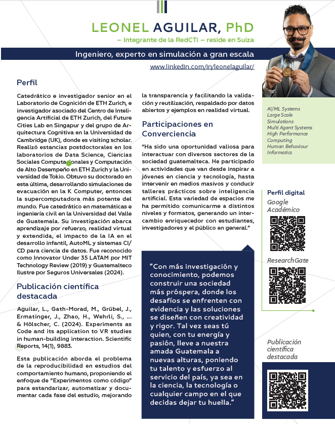 RedCTI_GT's tweet photo. ¡Estamos organizando Converciencia 2026! 🌎🔬

Hoy destacamos a Leonel Enrique Aguilar Melgar, quien investiga en ciencia de los datos y reside en Suiza.

Comparte tu historia a través de: https://t.co/ZOpKNU3LDa

🗓️ Cierre: 29 de mayo
✉️ redctiguatemala@gmail.com https://t.co/2bHlfKeJgV