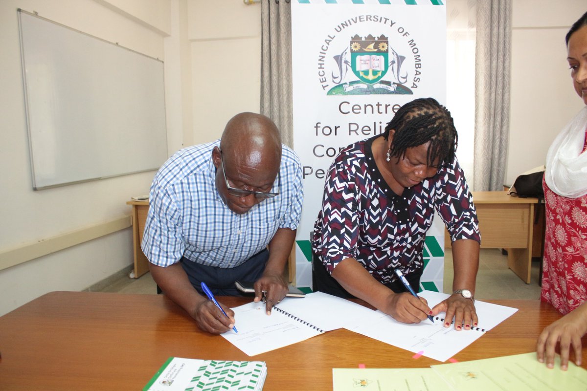 KECOSCE's tweet photo. Today, KECOSCE officially signed a Memorandum of Understanding (MoU) with the Technical University of Mombasa, marking a major milestone in strengthening partnership and collaboration between the two institutions. The partnership will work closely with the Department of Social Sciences, under which the Centre for Religion, Conflict and Peacebuilding operates.

🤝 Through this partnership, KECOSCE and the university will collaborate in:
• Research and knowledge sharing
• Community engagement and outreach programs
• Attachment and internship opportunities for students to gain practical experience

🌍 This collaboration reflects a shared commitment to capacity building, empowering young professionals, and contributing to sustainable community development.

We look forward to a transformative and impactful partnership with the Technical University of Mombasa in the years ahead.