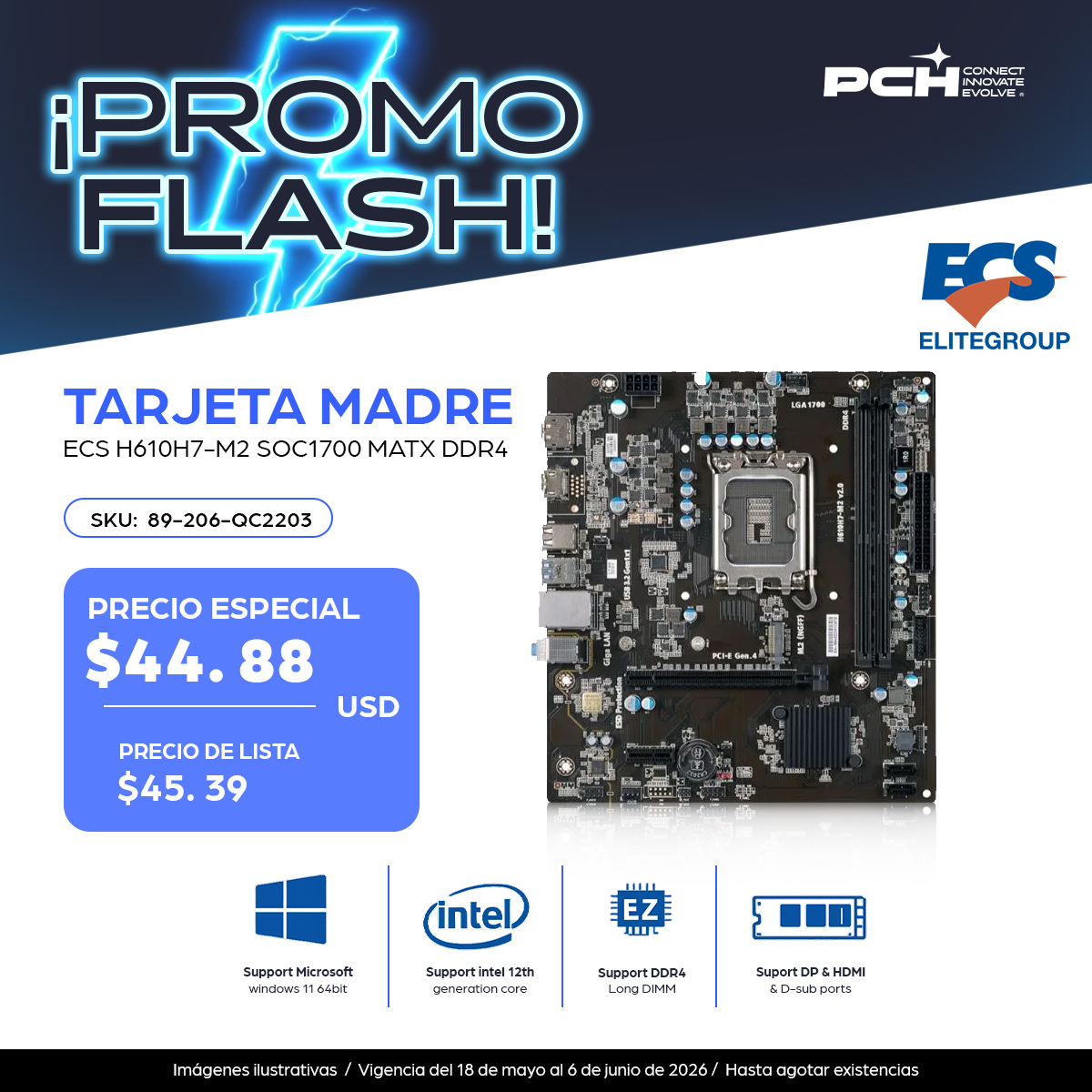 PCH_Connect's tweet photo. 🚨⚡ Promo Flash ECS 

💻 Laptop Touch
🖥️ Tarjeta Madre DDR4

🔥 Precios especiales hasta agotar existencias

📲 Compra ahora:
https://t.co/LdFl3v69DL https://t.co/hdhyZrYaJZ