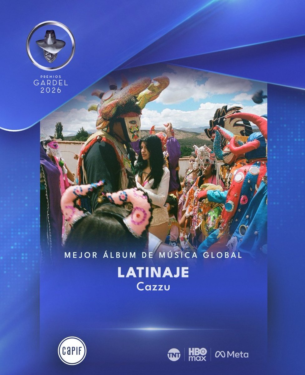 CazzuxSelena's tweet photo. "Latinaje" de Cazzu ganó en la categoría de Mejor álbum de música global en los #PremiosGardel https://t.co/ss9gRZ60y9