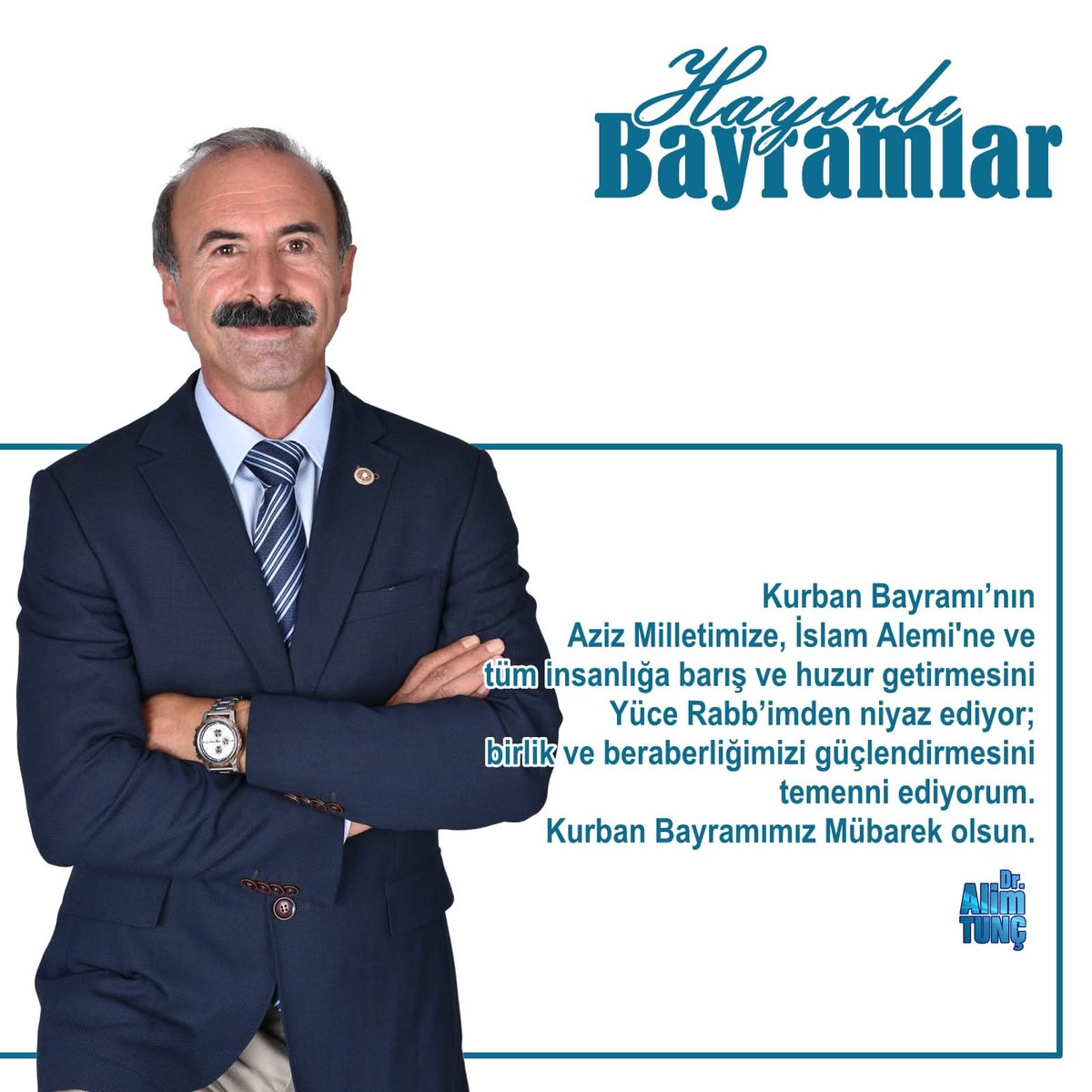 alimtunc's tweet photo. Kurban Bayramı’nın Aziz Milletimize, İslam Alemi'ne ve tüm insanlığa barış ve huzur getirmesini Yüce Rabb’imden niyaz ediyor; birlik ve beraberliğimizi güçlendirmesini temenni ediyorum.
Kurban Bayramımız Mübarek olsun.
#HayırlıBayramlar dilerim. https://t.co/JZeh74NbH3