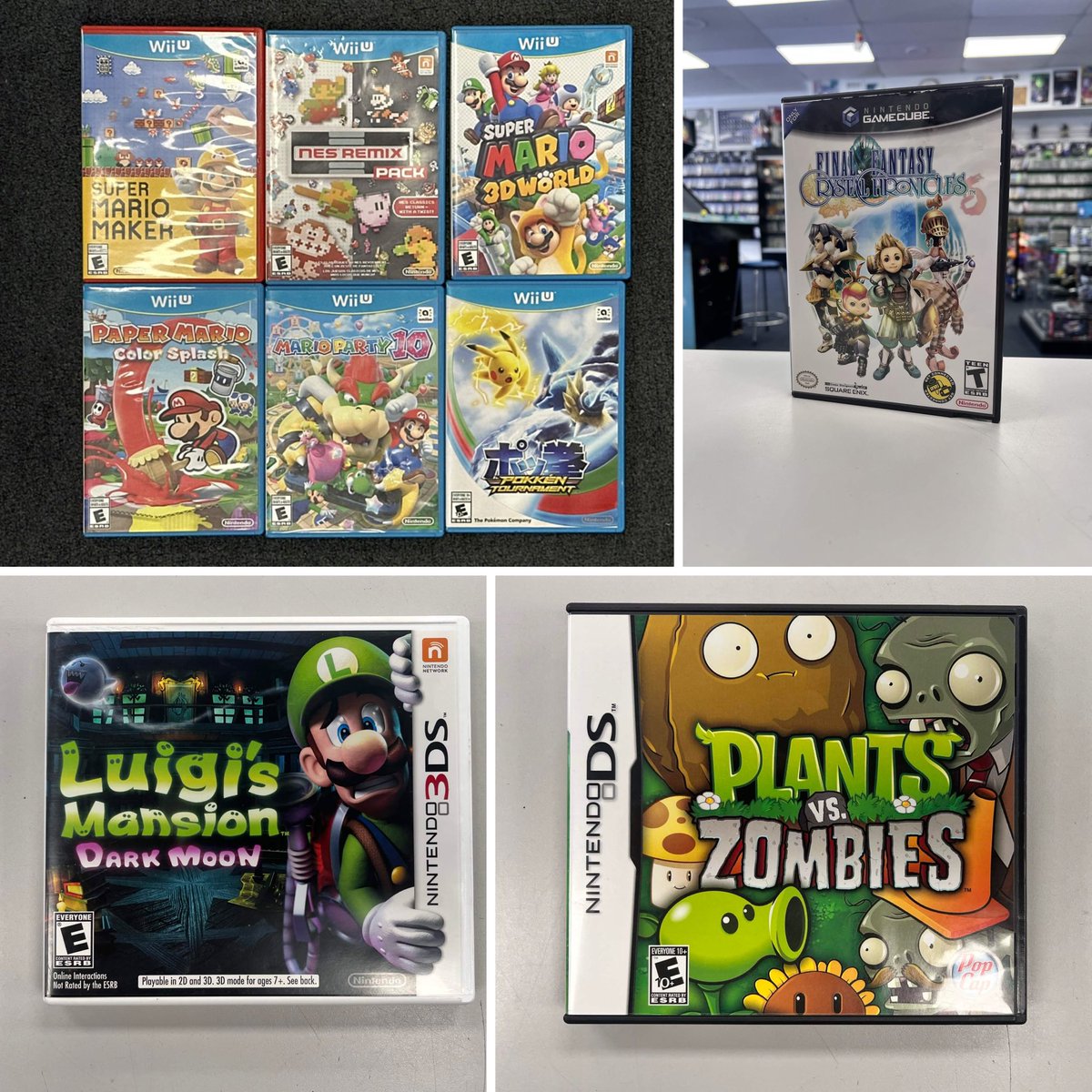 DigitalPress02's tweet photo. A few items of interest just came in like Plants Vs. Zombies, Pokemon Black, and Mario Party 10. https://t.co/89BXAdhYj4