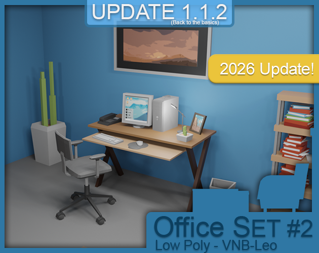 AgusVLeonel's tweet photo. The second office set finally got updated on @itchio💻!
Check it out (for free): https://t.co/hjSpwoP1PI !
#gamedev #b3d #indiedev https://t.co/73pB9yXBNj