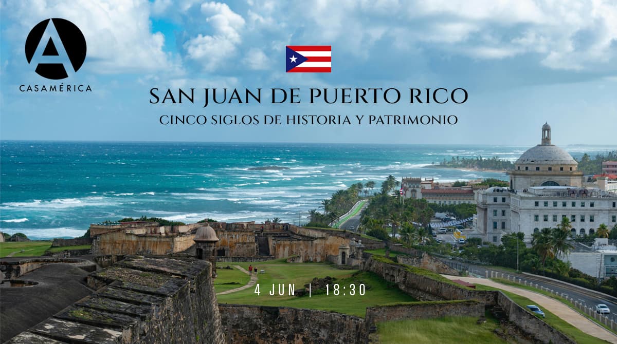 casamerica's tweet photo. 🇵🇷🏰 Historia | ‘San Juan de Puerto Rico: cinco siglos de historia y patrimonio’.

👥 Con León de la Torre, Fernando Prieto, @Miguel_Romero_ y Nuria López.
🤝 Con @FundConEspEEUU.

📅 4/06 - 18:30.
🔗 https://t.co/u6khHVOklu https://t.co/MRZzDia2C9