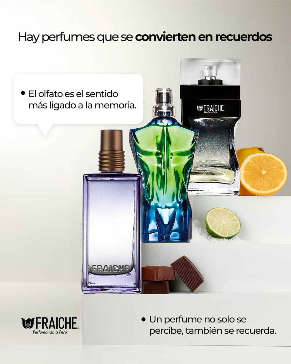 FraichePeru's tweet photo. Los aromas tienen una conexión directa con la memoria y las emociones.

Por eso, un perfume puede transportarte a una persona, un lugar o un momento específico de tu vida. ✨

Algunos aromas no solo se recuerdan… se vuelven parte de tu historia. https://t.co/6SCzFGZrUa