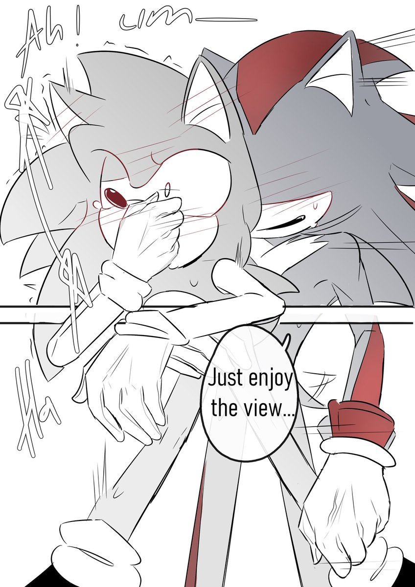 RENEGADE11ERLY's tweet photo. was drawing this while sleepy so uh 😭… #shadonic #sonadow https://t.co/KQzp9mOAYy
