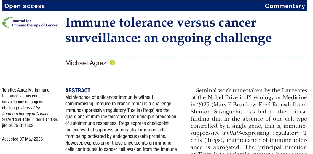 Journal for ImmunoTherapy of Cancer tweet media