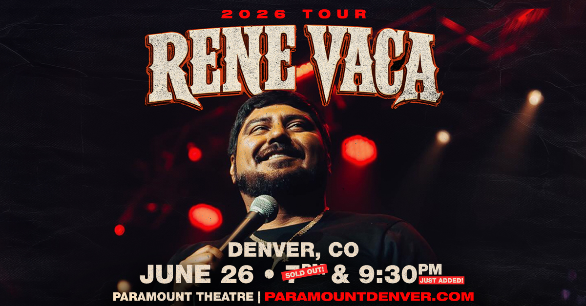 ComedyWorksEnt's tweet photo. @renevacacomedy 2026 Tour is coming to Colorado! 🎤

📍@PuebloMH
Thursday, June 25 at 7:30pm
📍@ParamountDenver
Friday, June 26 at 9:30pm — Added Show!

🎟️ Pueblo: https://t.co/8mSvX156Y1
🎟️ DEN: https://t.co/b2FFhJOJoK https://t.co/4BOD6ck1no