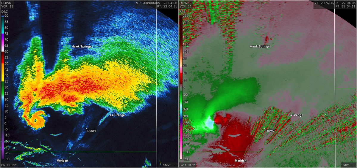 weather_history's tweet photo. June 5, 2009:

A strong cone tornado impacted rural areas in Goshen County, Wyoming. The EF2 was scanned by several Doppler On Wheels mobile radar units and was studied in-depth by the VORTEX2 project. Few structures were impacted during its 25-minute lifespan.

#wxhistory https://t.co/vEbSQYJxsf