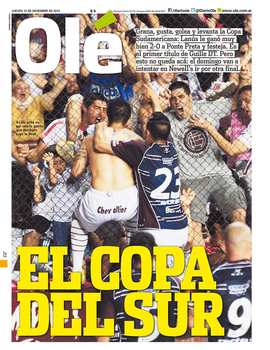 FutbolRetroAr's tweet photo. Tapa Olé, año 2013. https://t.co/Q4VxBQnJk0