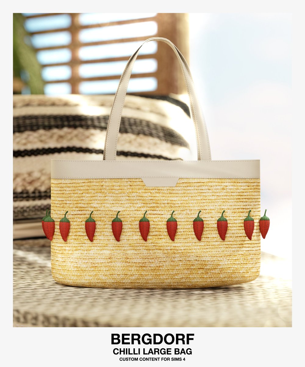 0ffLineHQ's tweet photo. 👜🌶️ Chilli Large Bag, Small Bag &amp; Sandals are now available on Bergdorfverse’s Patreon ✨
 https://t.co/KsF7Fd8WDW https://t.co/9TN3NuR3nC